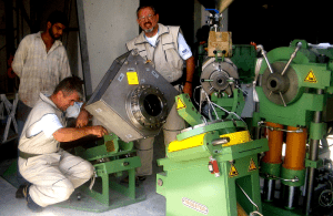 Splice Box installation, SAUDI ARABIA, Riyadh Cable Companies, installation of TROESTER CCV line for Milliken cables.