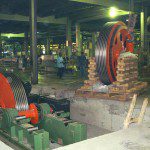 Installation of the Capstan weels on the SKET central stranding line