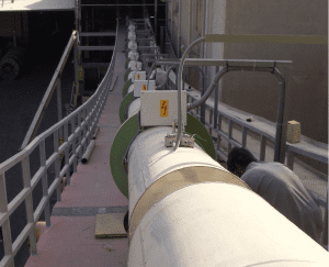 Installed Catenaries Tube AUDI ARABIA, Riyadh Cable Companies, installation of TROESTER CCV line for Milliken cables.