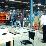 Positioning of loading rails in cable factory in Damascus