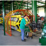This is very old rigid stranding machine.