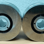 The complete assembled pair of rollers for round form